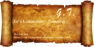 Gritzmacher Tamara névjegykártya